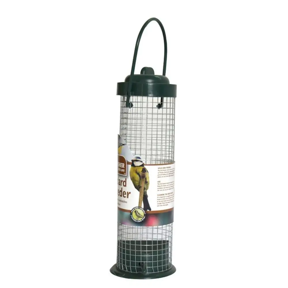 【 Ready Stock 】Outdoor Mesh Bird Feeder with Hanging Hook Dark Green