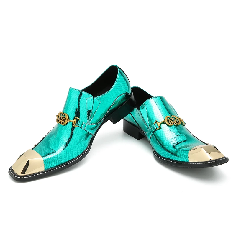 Quadratische quadratische Niet Stil lässige Lederschuhe modische Persönlichkeit bequeme Herren schuhe trend ige Leder neunte Hosen Schuhe – Detail 18
