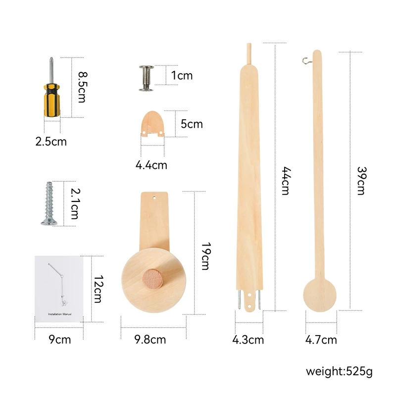 ที่แขวนโมบายติดเตียงเด็กแบบมอนเตสซอรี่ 0-12 เดือน ที่แขวนโมบายไม้ โมบายถักโครเชต์สำหรับเด็กแรกเกิด ของเล่นแขวนโมบายเด็ก ของเล่นเขย่ามือเด็ก