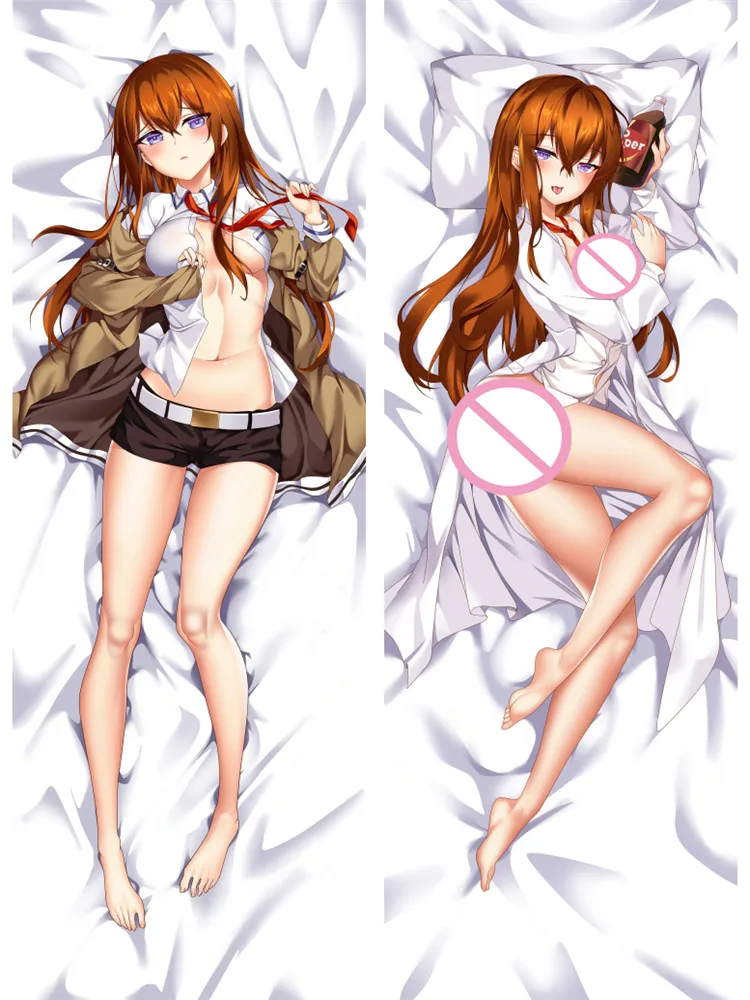 DIY Personalized Dakimakura Anime Makise Kurisu Pillowcase Hugging Body Home Bedding Pillow Cover Case Double-sided Print