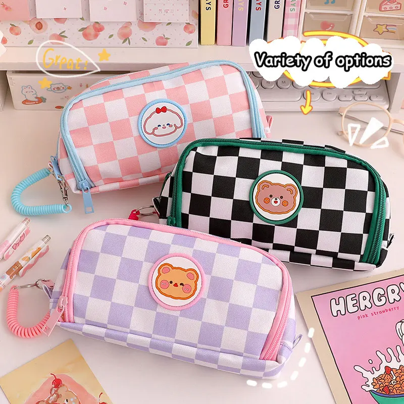 Kawaii Pencil Cases Large Capacity Stationery Bag Multifuncional Lapices Back To School Supplies Korean Organizer Stationery