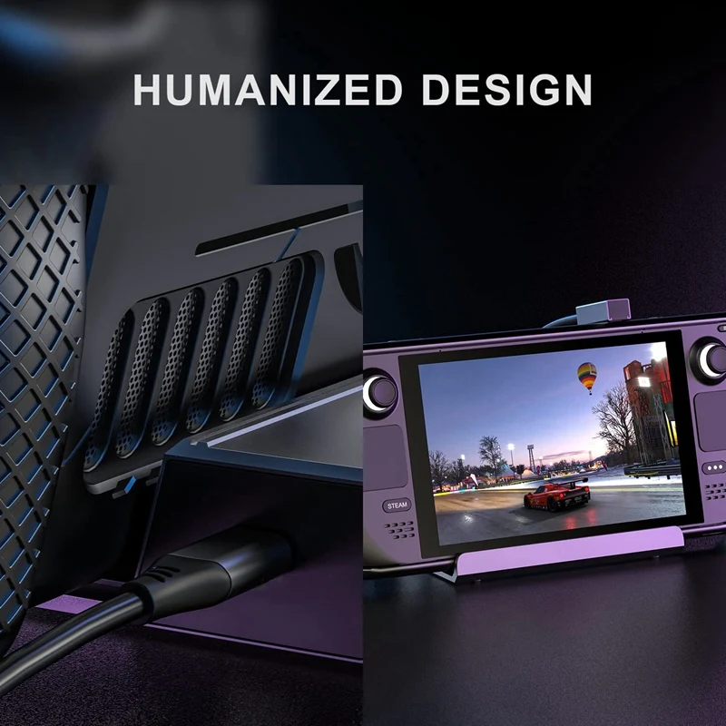 อุปกรณ์เสริมสำหรับดาดฟ้าไอน้ำ6ใน1ที่รองรับ4K @ 60Hz อีเธอร์เน็ตกิกะบิตพอร์ต USB 3พอร์ต3.0และพอร์ต PD USB-C พอร์ต