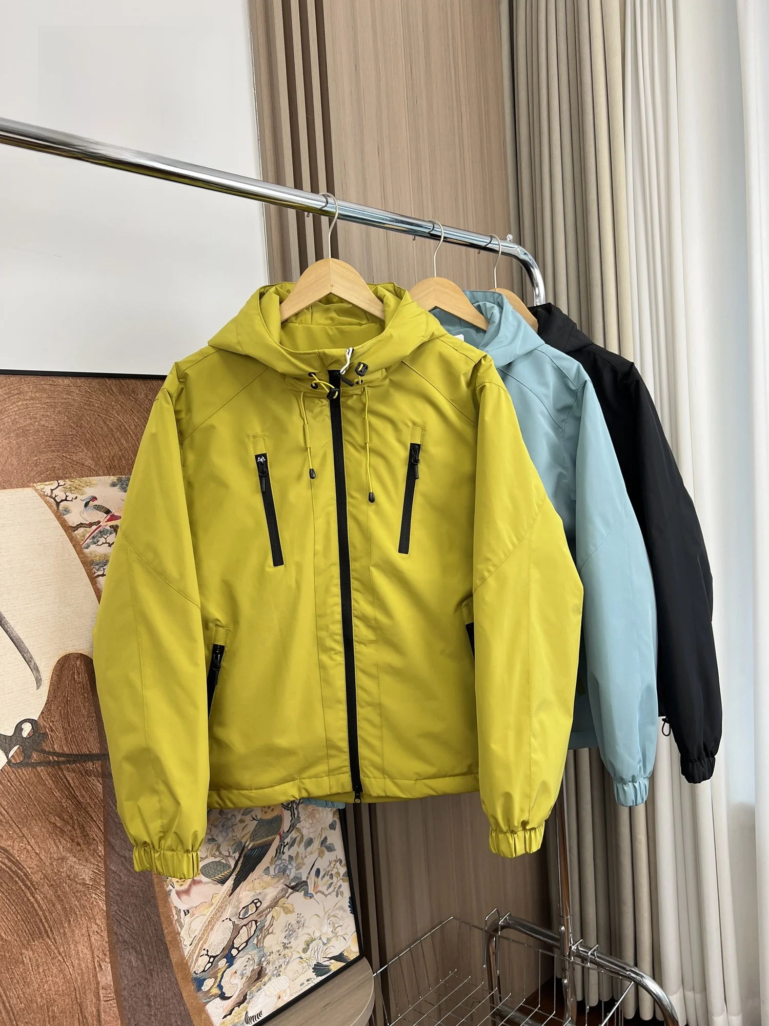 

Outdoor Cold-resistant Warmth-Preserving Waterproof Windproof Men's down Jaet Cardiak Men's Faion Urban Sle Long Sve