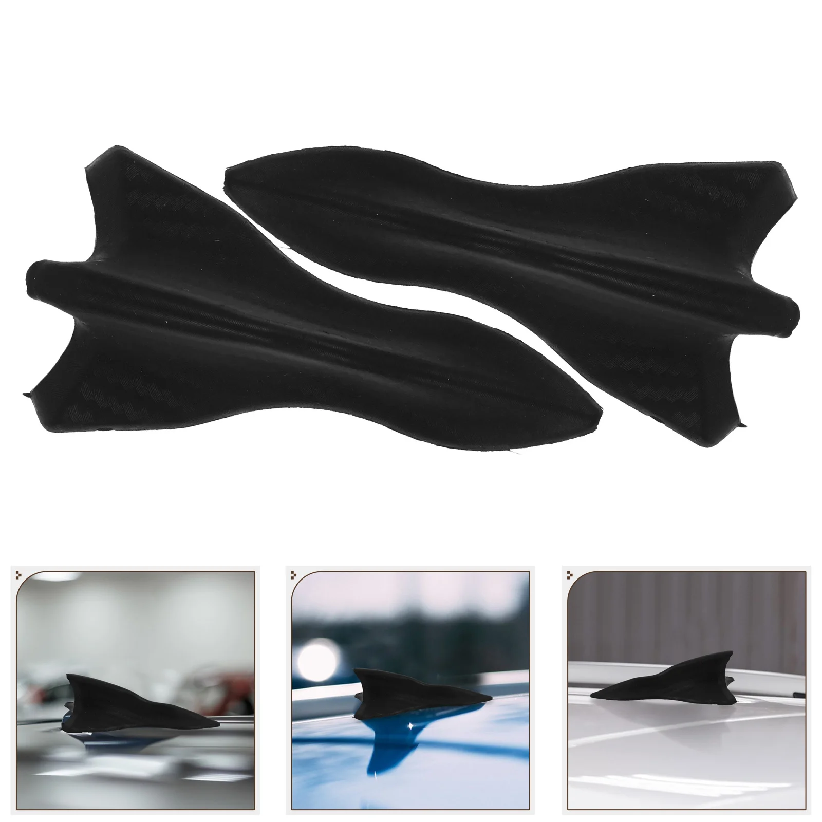

10Pcs Car Roof Shark Fin Decoration Car Exterior Auto Rear Roof Ornament Shark Fin Decor for Vehicle Style Fade Resistant