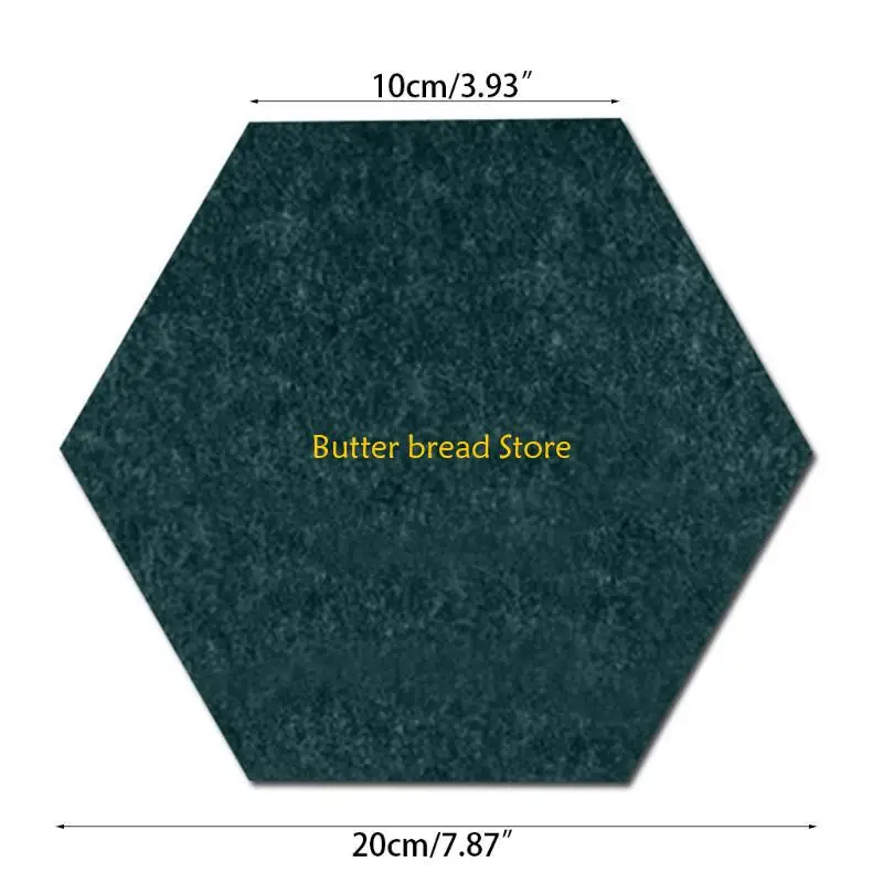W89C Selbstklebende Memo-Board Dicke Filzplatine Sechseck Tabelle Matte Länge 4
