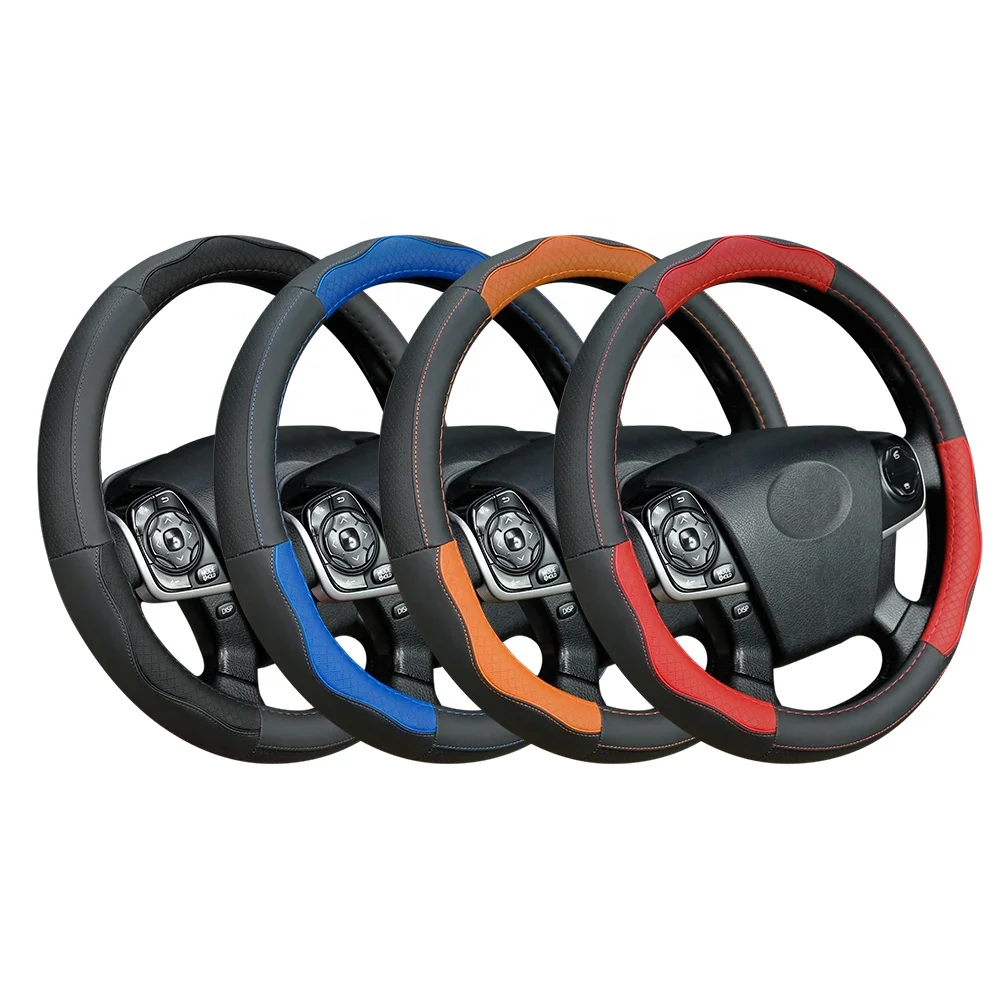 

Steering Wheel Cover For Cars Anti-Slip Microfiber Leather Auto Handlebra Protector Case Breathable Universal 38CM Decoration