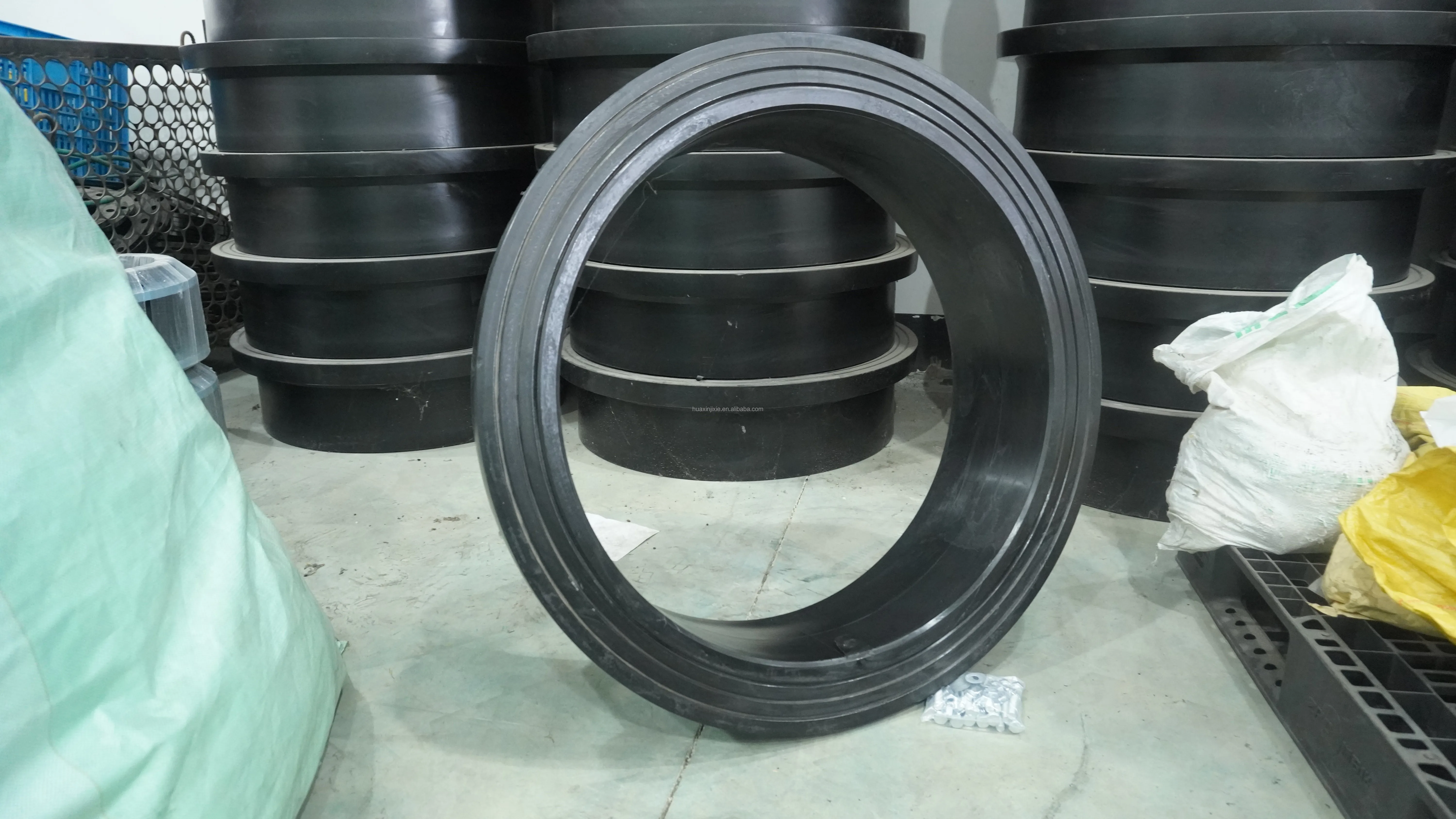 بعقب الانصهار عالية الجودة HDPE تجهيزات أنابيب 800 مللي متر SDR17 شفة لإمدادات المياه PE100 1.0Mpa PN10 FL800 DN800 #5