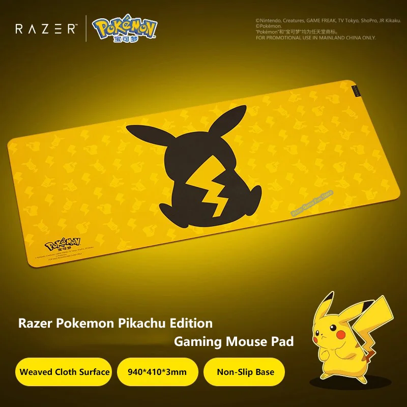 

Razer Pokemon Pikachu Edition Mouse Pad Goliathus V3 Gaming Esports Mouse Mat Soft High-Density Rubber Foam Anti-Slip Table Mat