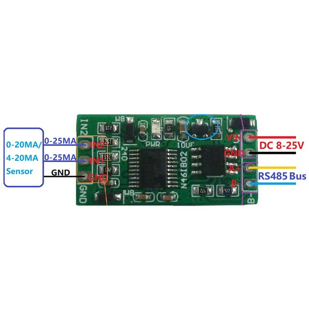 2ch 4-20mA الحالي إشارة اكتساب العينات لوحة تركيبية ل PLC أدوات قياس الإرسال الحالية الوحدة الحالية