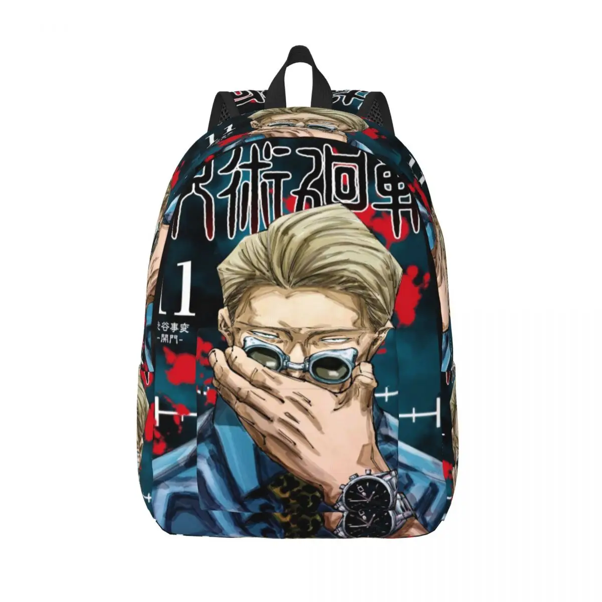 Custom Jujutsu Kaisen Anime Canvas Backpack for Men Women Water Resistant School College Nanami Kento Bag Printing Bookbag
