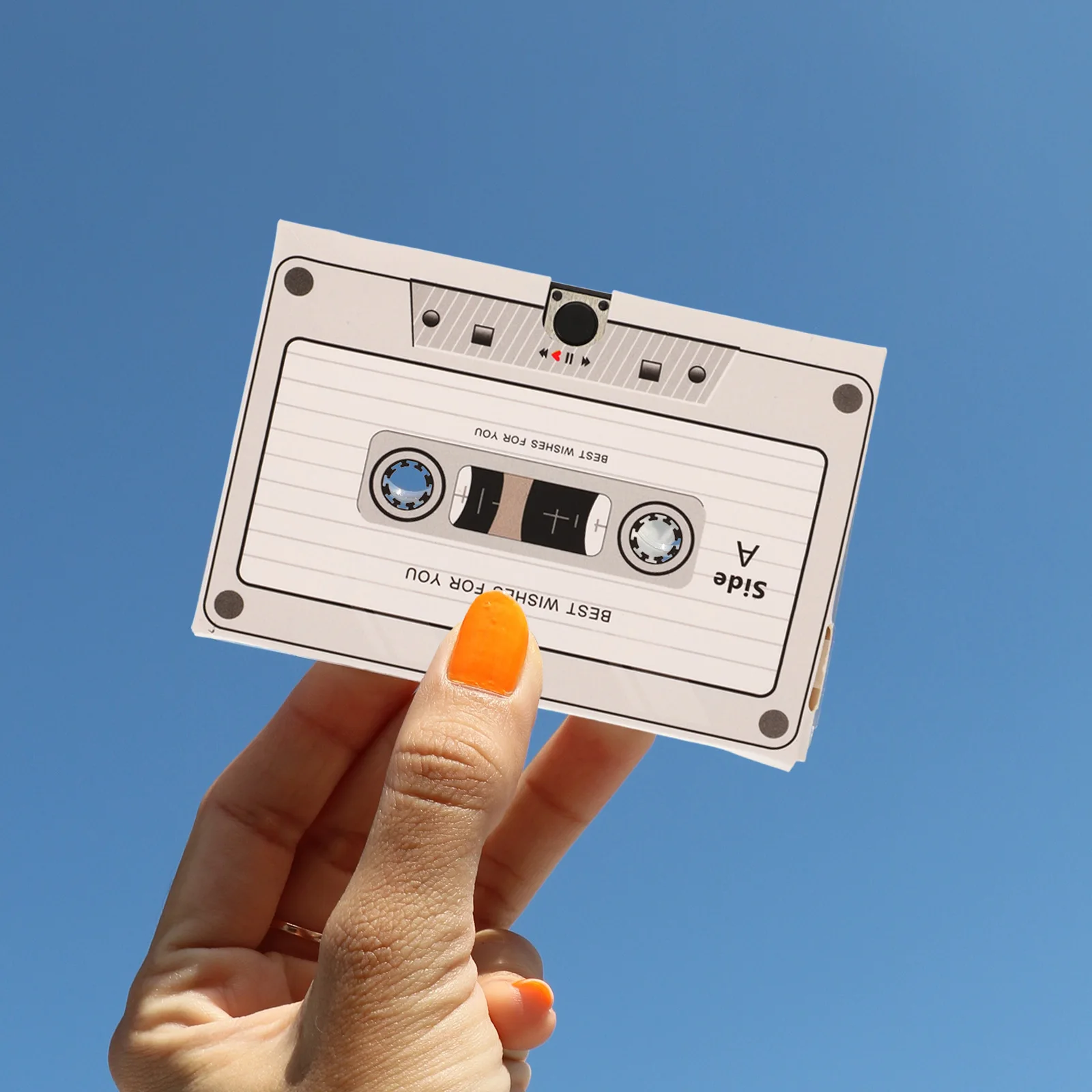 

Recordable Greeting Card Cassette Retro Cards Birthday Thank You Card Paperboard Material Long Use