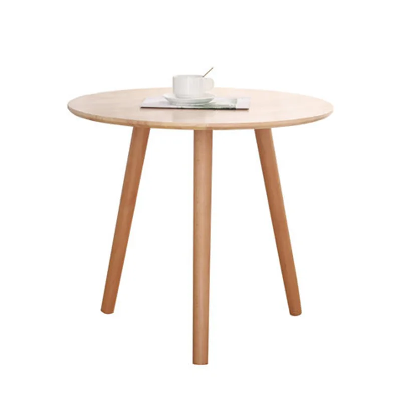 IHOME Solid Wood Small Round Table Simple Small Coffee Table European Corner Table Balcony Bedroom Ins Wind Small Table New 2024