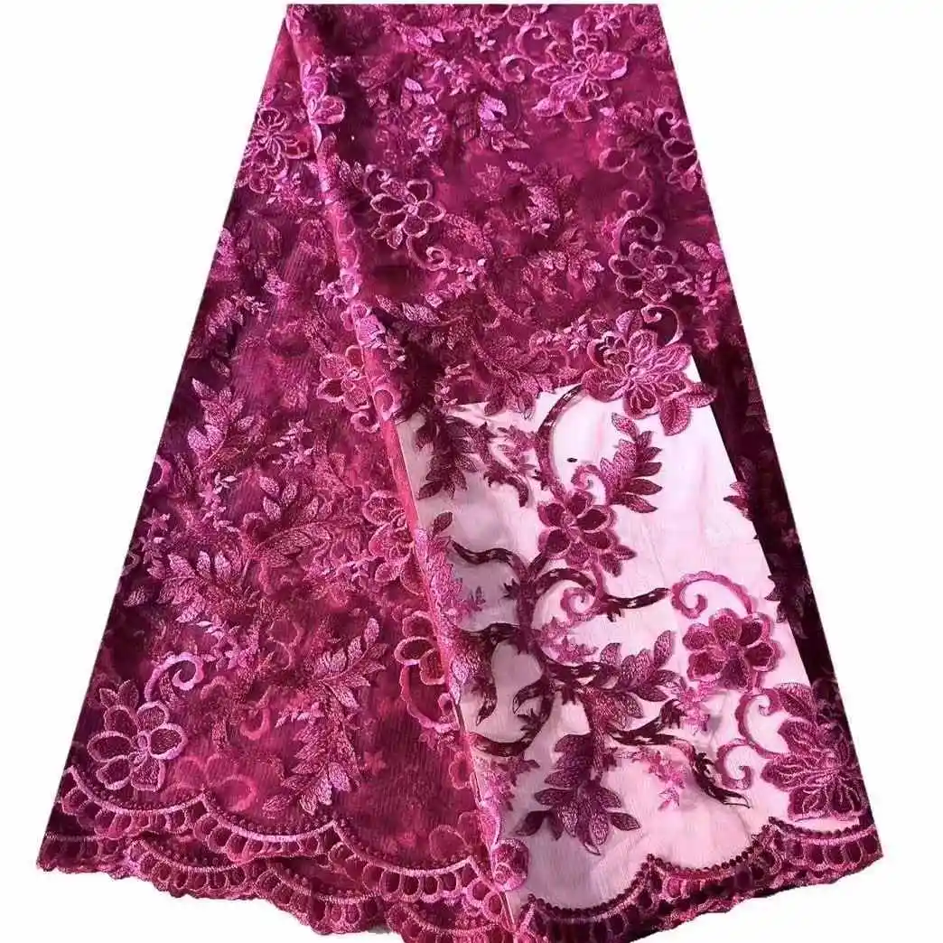 Fabryka Oferta Najnowsza Najlepsza Jakość Delikatna Bardzo Miękka Haftowana Siatka Tiulowa Koronka Materiał na Sukienkę Wieczorową na Imprezę U_GE1629