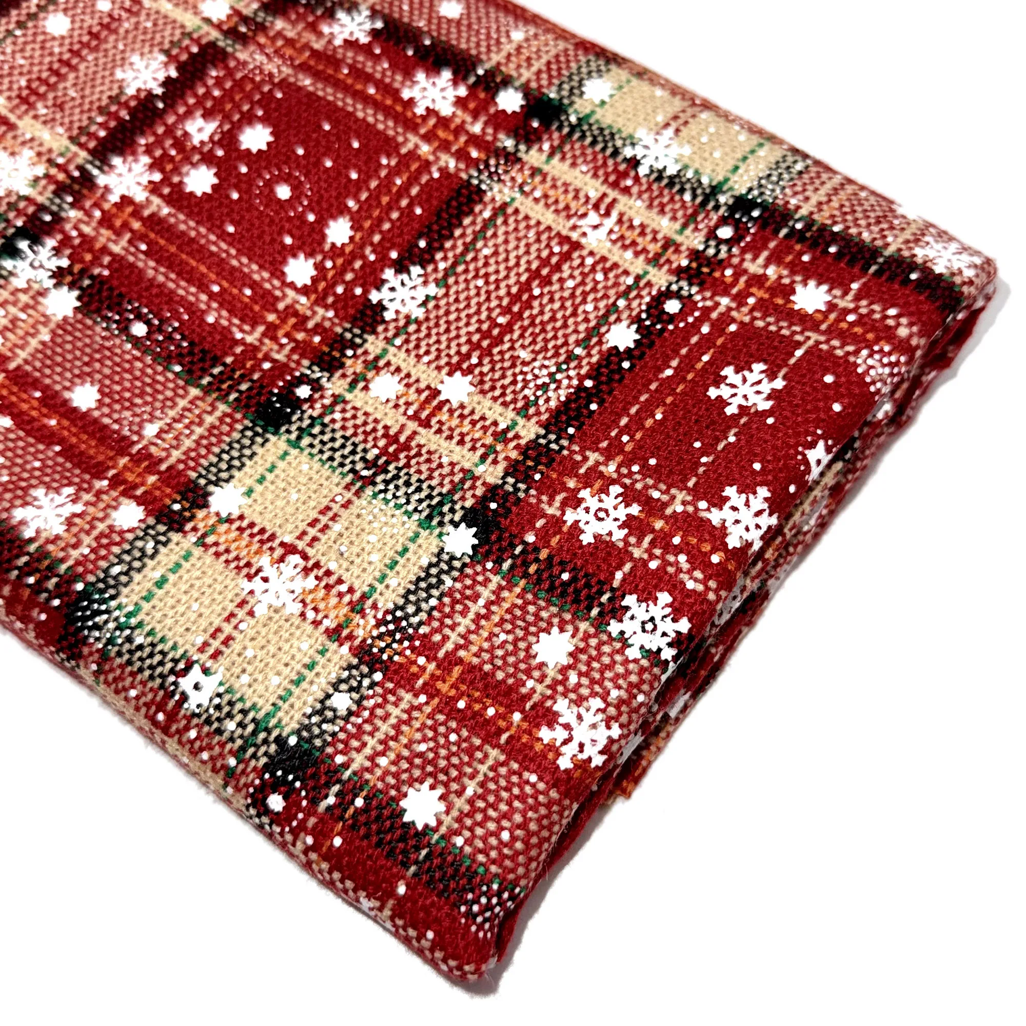 

50x145cm Christmas Red Plaid Fat Quarter Bundles Polyester Sewing Fabric 100% Polyester Precut Fabric For Sewing, Quilting
