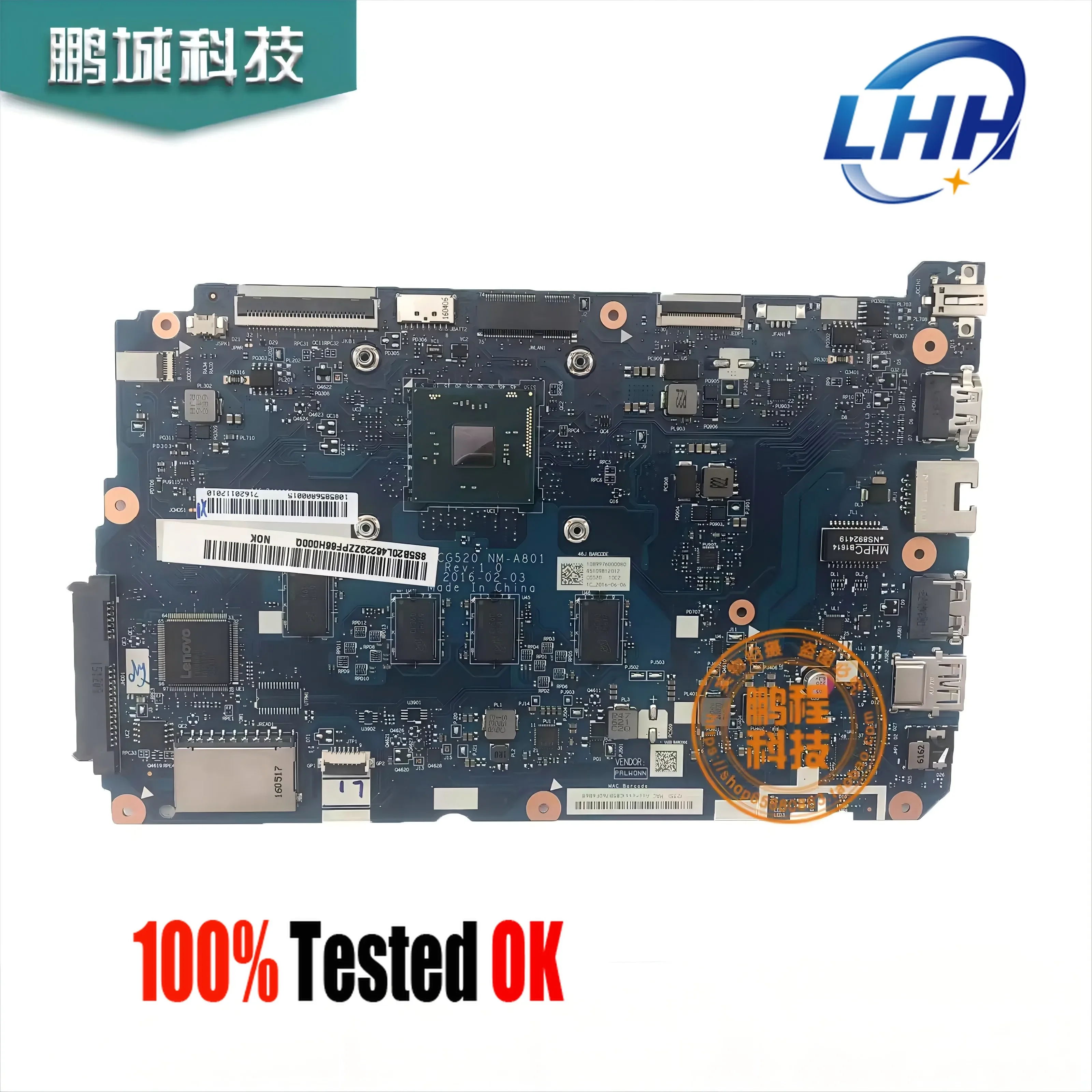 5B20L77418 NM-A801 Mainboard For Lenovo IdeaPad 110-15IBR Laptop Motherboard CPU N3060  4G RAM