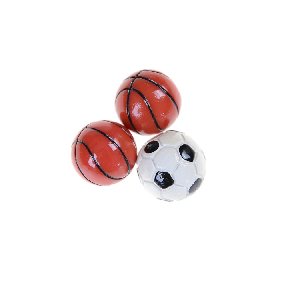 1:6/1:12 Dollhouse Miniature Sports Balls Soccer Football and Basketball Decor