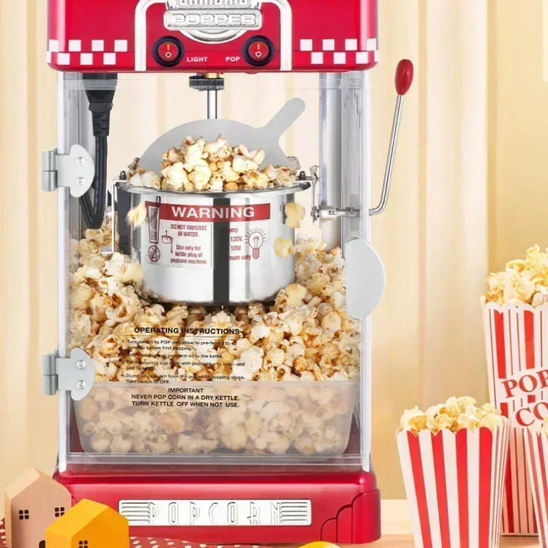 Commercial Popcorn Machine. Stall & Household Use. Fully Automatic. Electric Heating. Spherical. Small. Make Delicious Popcorn.