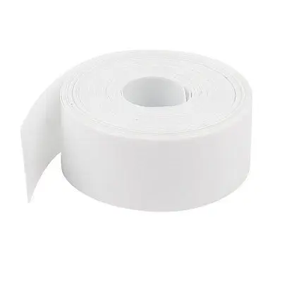 10Meter 17mm 48% Ratio PVC Heat Shrinkable Tubing Wrap White for 1 x AAA Battery