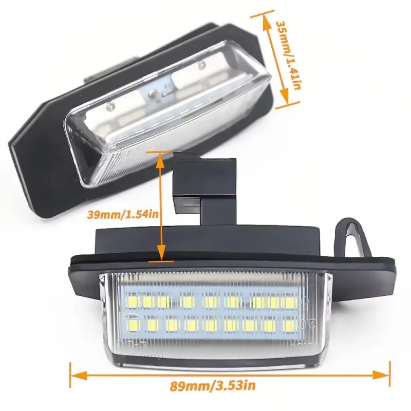 2Pcs 6000K White Car LED License Plate Light For Mitsubishi Outlander Eclipse Cross Lancer Galant Car-Styling Number Lamps - view 5