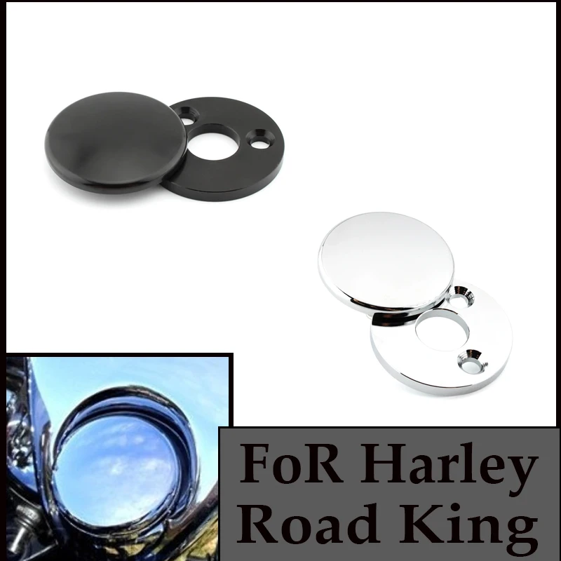 FoR Harley Road King FLHR 1994-2024 Black/electrosilvering Motorcycle Aluminum alloy Fork Lock Cover