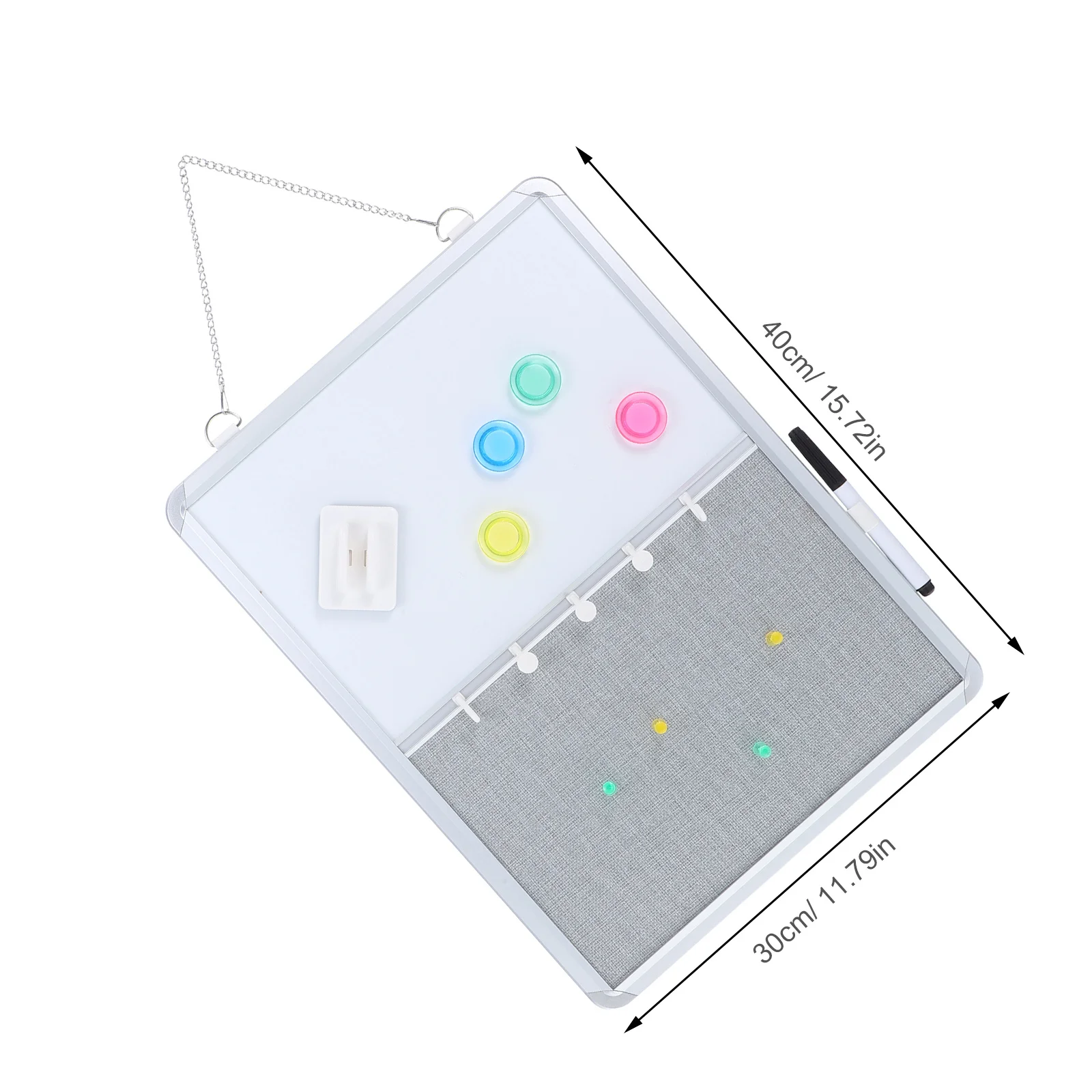 1 مجموعة السبورة النسيج لوحة الإعلانات مزيج الحائط لوحة المسح الجاف لمكتب المنزل مدرسة التخطيط ملاحظات العرض #6