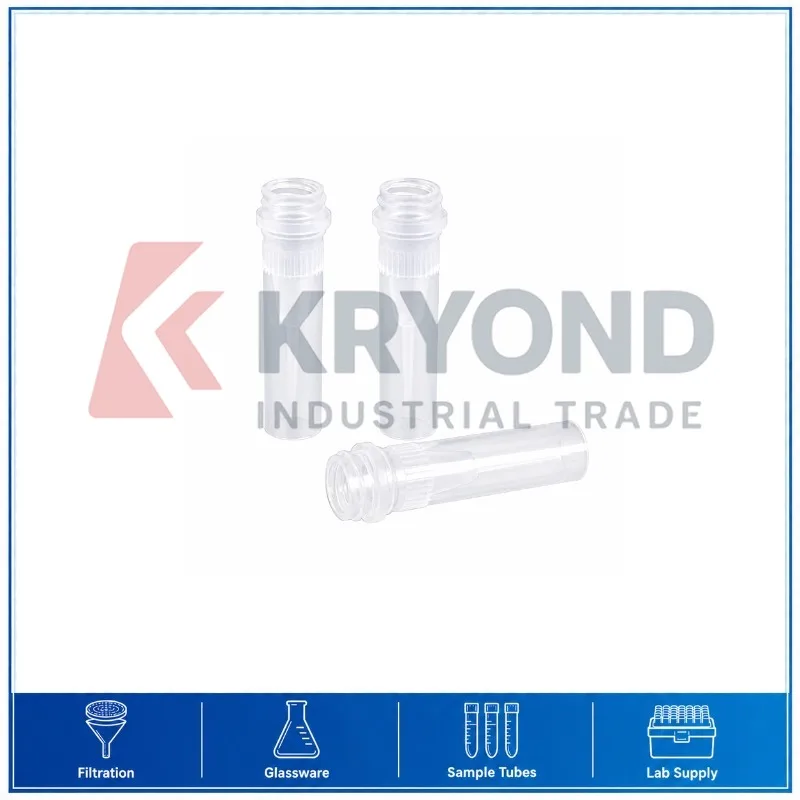 PP Screw Cap Cryovial Sample Tubes 0.5mL 1.5mL 2.0mL 500pcs Laboratory Cryogenic Storage Container Research Equipment Use Series