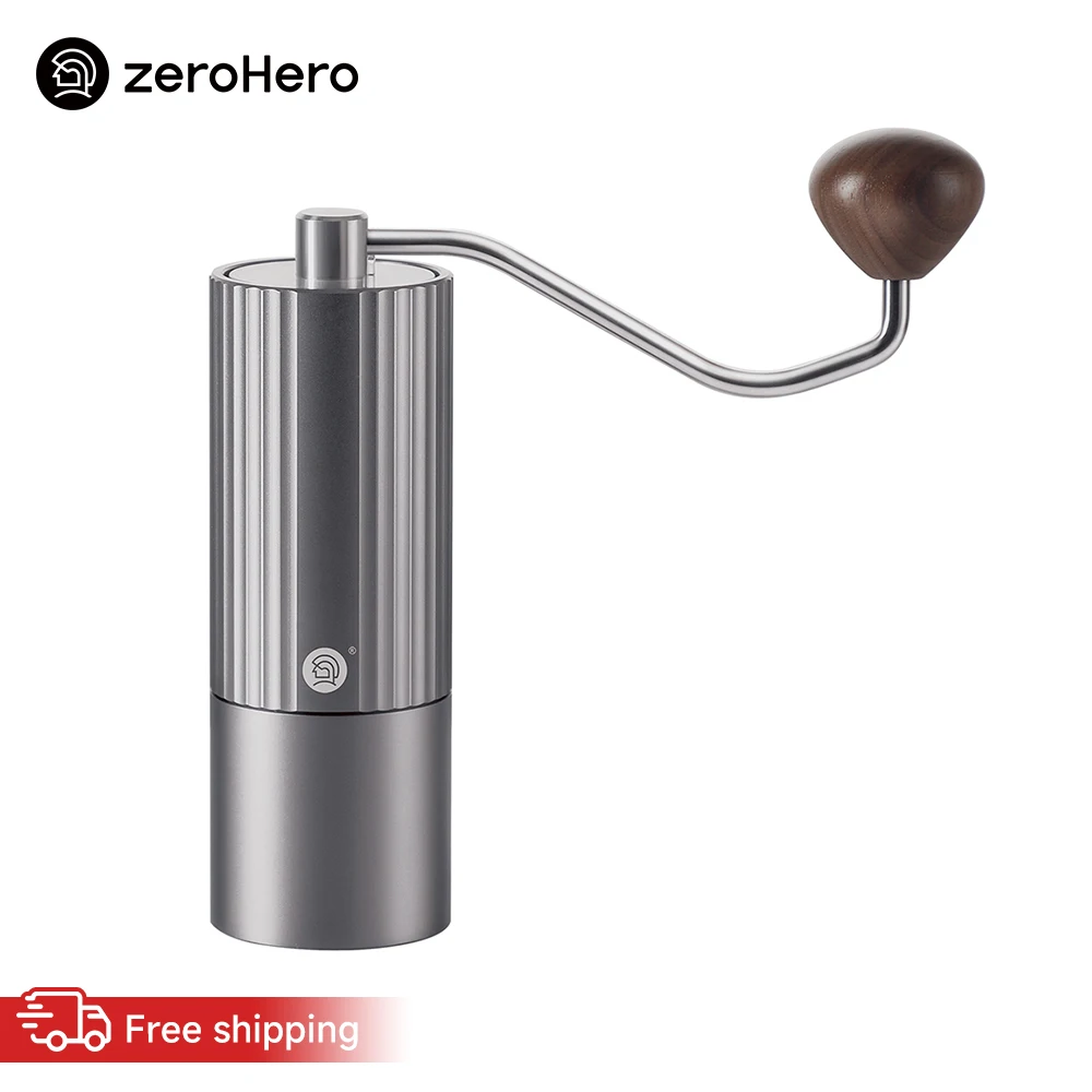 zeroHero Z3 Man Coffee Grinder 420 Stainless Steel Burr Walnut Handle Adjustable Pour Over Espresso Professional Hand Coffee Mil