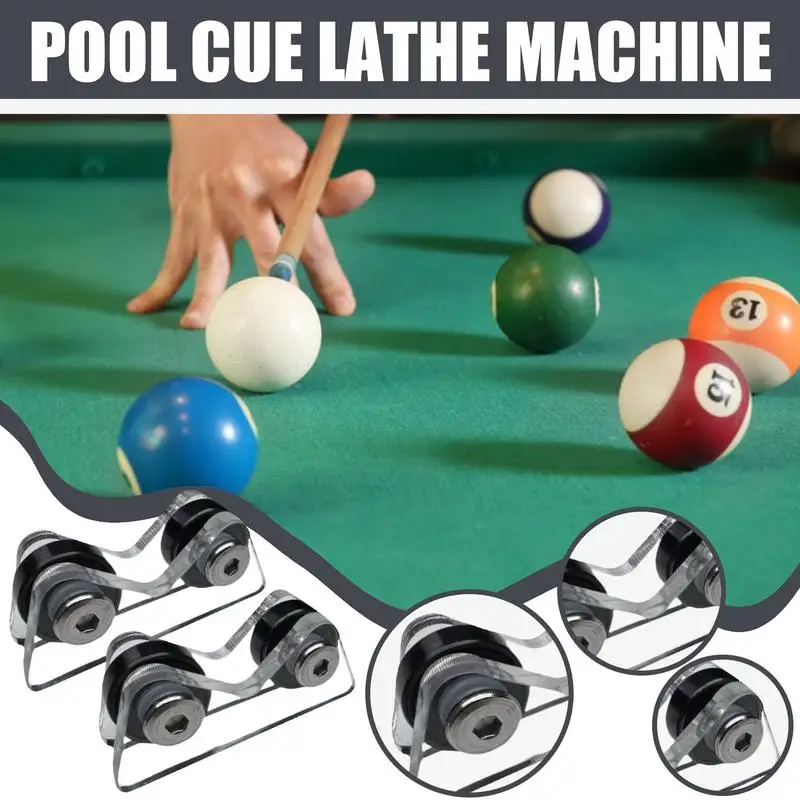 Cue Straightness Checker Set Of 2 Billiard Cue Lathe Attachment Tip Shaper Pool Stick Accessories Inspect Tool For Women Men