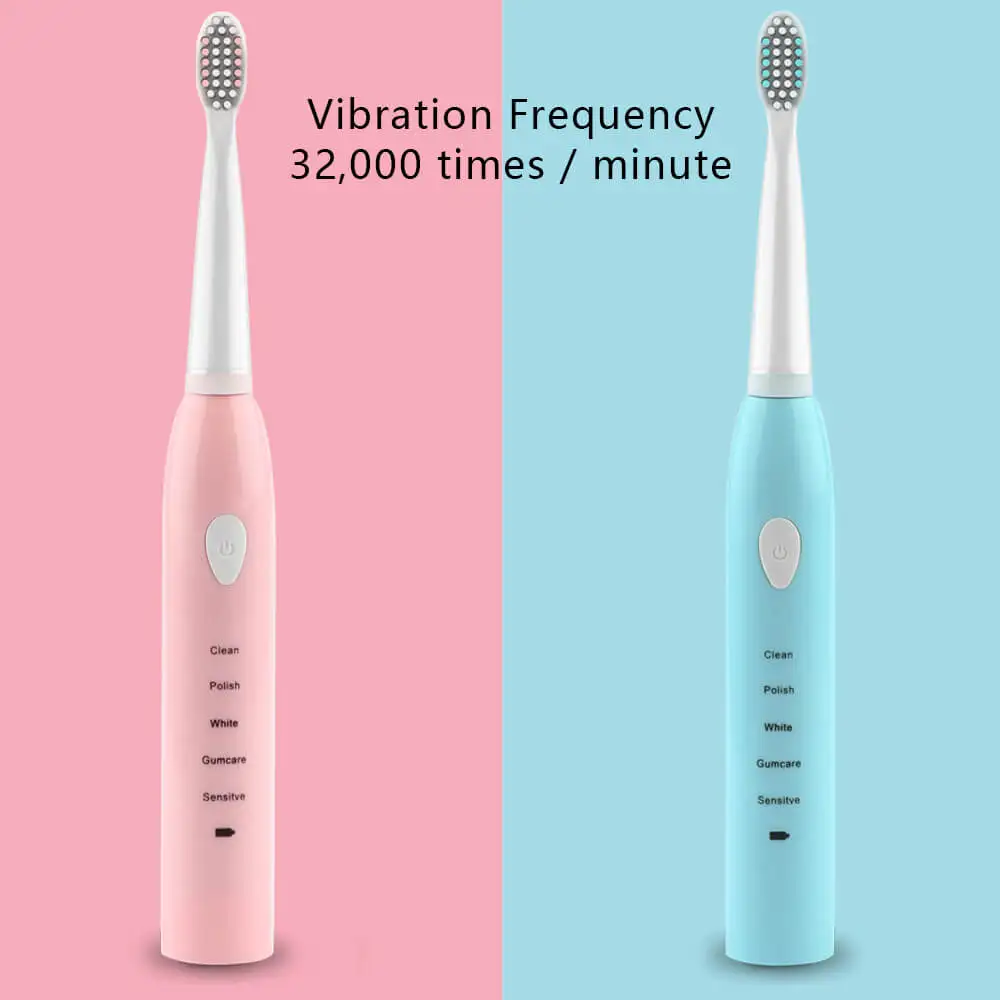 فرشاة الأسنان الكهربائية بالموجات فوق الصوتية القابلة لإعادة الشحن USB ، 5 أوضاع ، منظف الأسنان التلقائي سونيك ، مزيل البقع ، طبيب الأسنان مع 4 رؤوس فرشاة