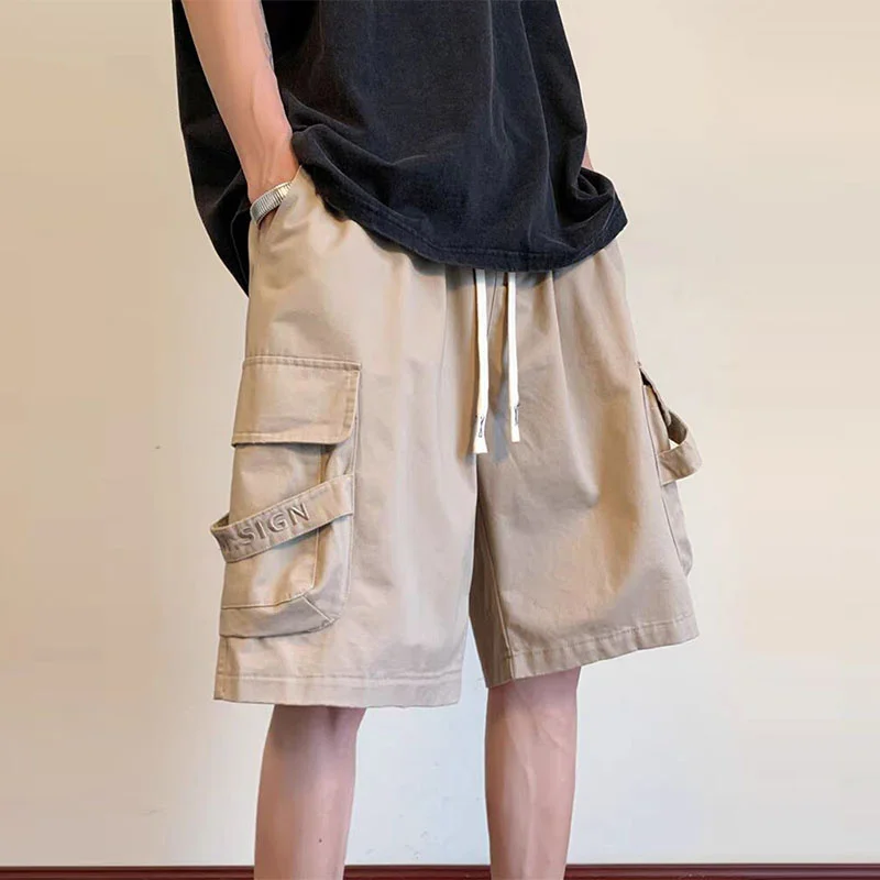 Summer Men\'s Cargo Shorts 2024 New Outdoor Multi-Pocket Basketball Casual Loose Work Pants Male Drawstring Y2k Bermuda Hombre