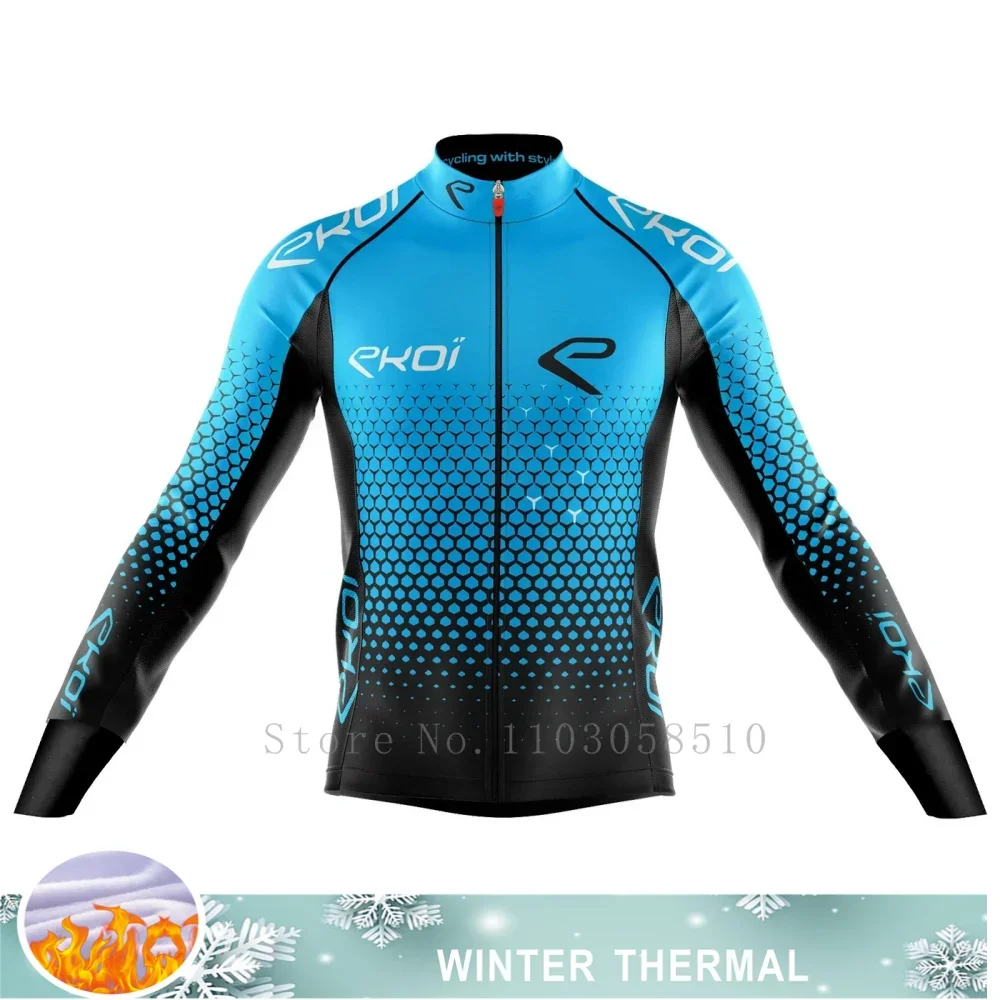 MTB hombres invierno térmico polar Ciclismo Jersey equipo de manga larga hombres cálido MTB bicicleta ropa al aire libre Jersey Maílllot Ciclismo Hombre