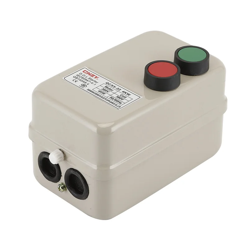 

Motor starting switch QCX5-22 220V 380V 24V 36V 110V AC contactor 18A three-phase motor magnetic starter 4KW thick silver contac