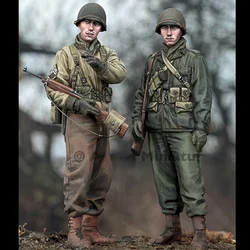 1/35 Scale Resin Figure Model Kit modeling US Infantry 2 Personal Micro Scene Layout Unassembled and Unpainted DIY Toys