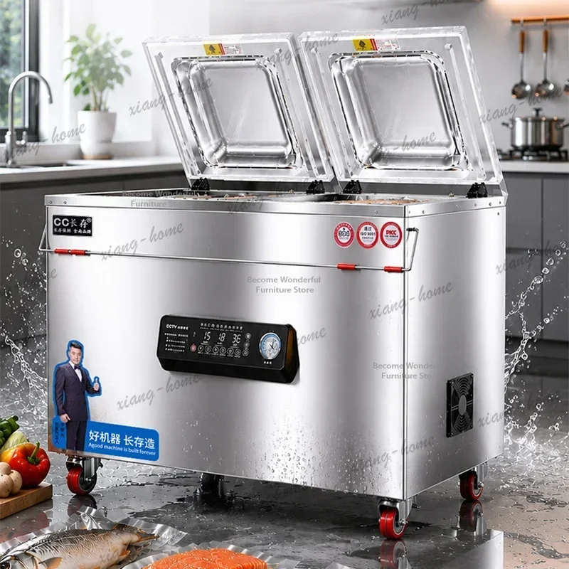 YJ Nordic Creative Food Vacuum Packer Modern Large Automatic Double Chamber Industrial Compression Sealer Restaurant Sets FYPM