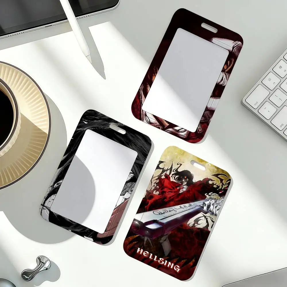 Anime H-Hellsing Ultimate Card Holder Student ID Case Daily Use Subway Commute Work Cover Office School Bus Protector