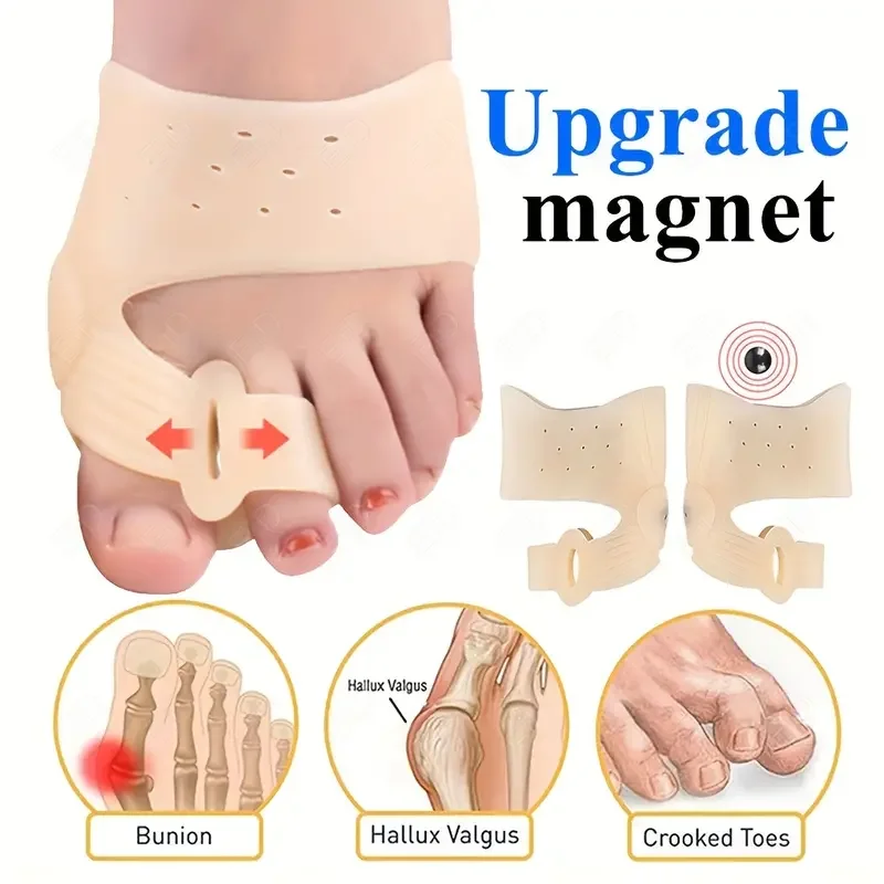 

1 пара силиконовых регуляторов бурсита стопы — мягкое и удобное облегчение боли в ногах, идеально подходит для ночного и домашнего использования