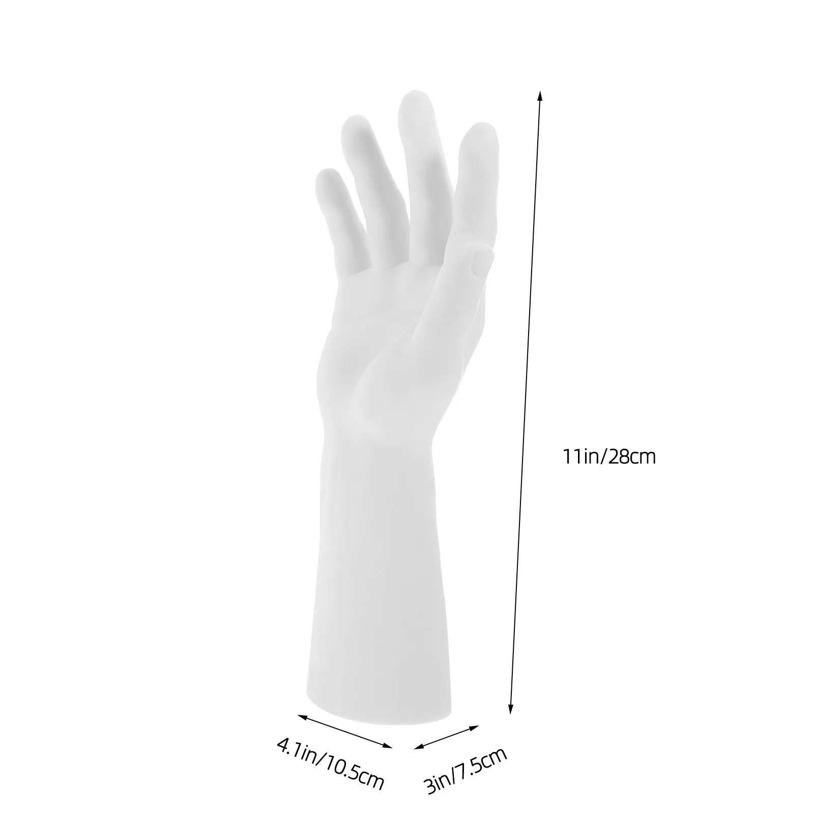 Plastic Hand Mannequin Jewelry Display Holder for Rings Watches Bracelets Realistic Durable Seamless Design