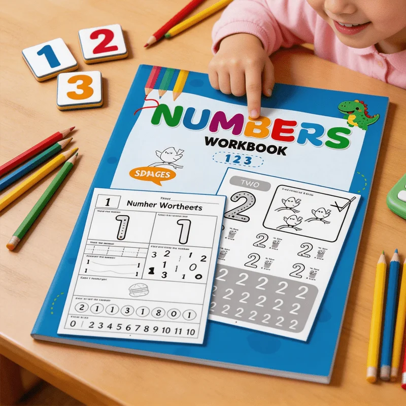 Digital Exercise Book 0-12, Pen Grip Training, Interactive Digital Coloring Book, 7 Fun Game Books
