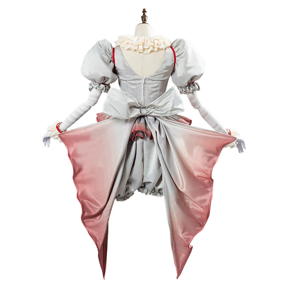 Halloween Pennywise Cosplay Fantasia Costume HORROR Girl Collection Pumpkin Pants Disguise Women Adult Halloween Carnival Suit