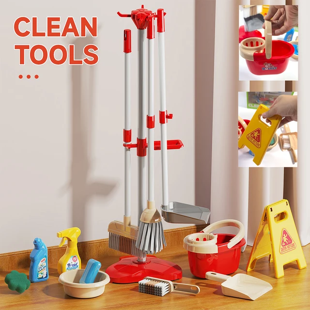 Kids Cleaning Toy Set for Toddlers Mini Broom Dustpan Mop Pretend Play Housekeeping Supplies Kits Montessori Toys Girl Boy Gifts 3 Kids Cleaning Toy Set for Toddlers Mini Broom Dustpan Mop Pretend Play Housekeeping Supplies Kits Montessori Toys Girl Boy Gifts 3
