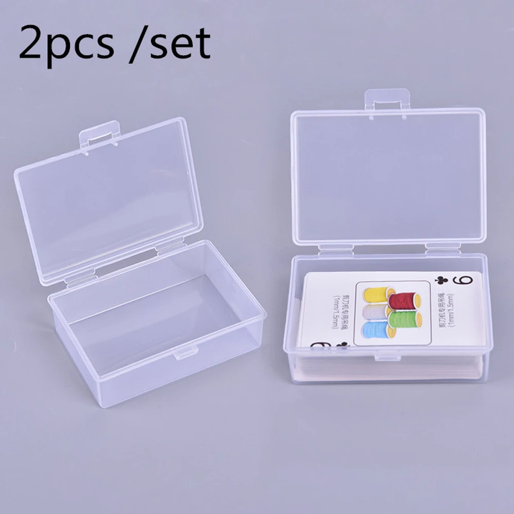 Protection Box 2pcs For Pokers Transparent Playing Cards Container Playing Card Box Plastic Boxes Plastic Storage Case