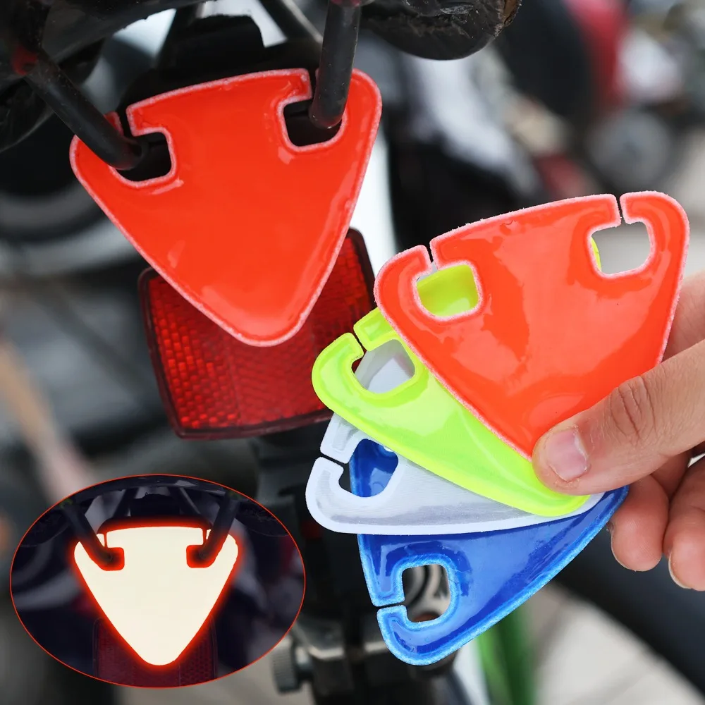 Bright Cycling Reflector Portable Road Bicycle Reflector Ultralight MTB TPU Reflective Triangle Riding Equipment Bike Accessorie