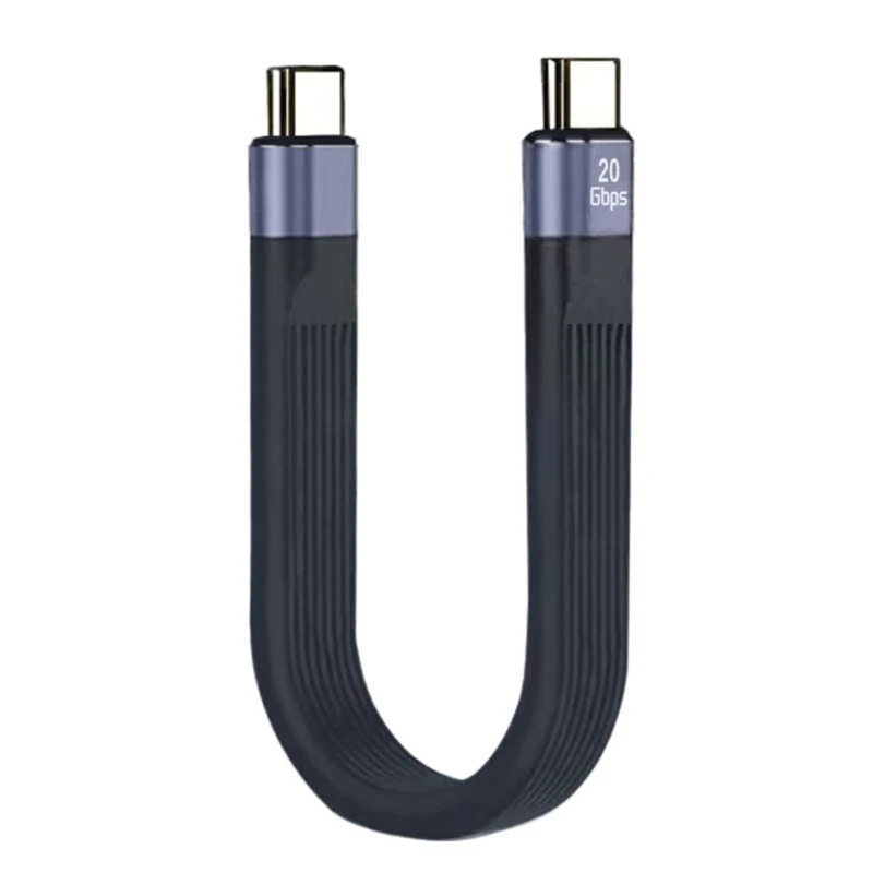 USB C to C Charging Cable,20Gbps Capability 100W Fast Power 4K Video Flexible FPC Soft 12cm Highly Performances