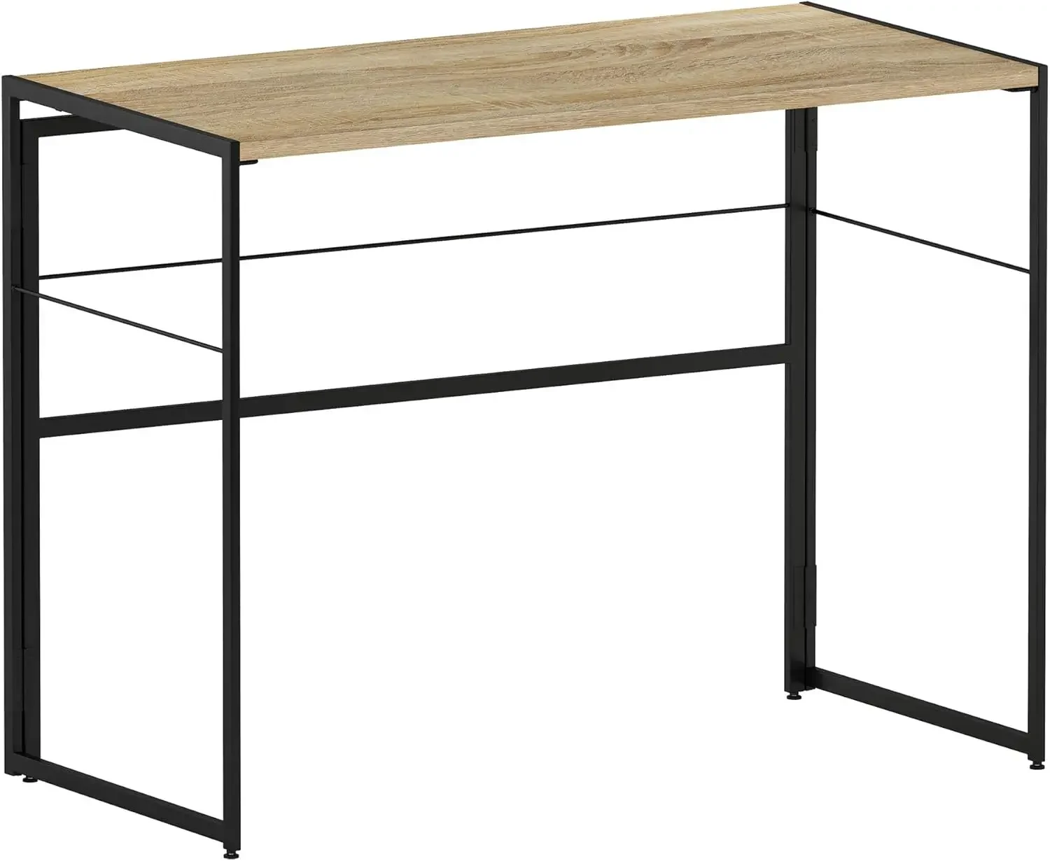

Riau No Tool/No Assembly/Folding Metal Frame Computer Desk, Sonoma Oak/Black, 39 Inch