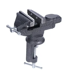 50mm Mini Table Bench Vise Adjustable Fixed Electric Small  360 ° Rotatable Grinder Rotary Hand Drill Suction Cup Fixed Frame