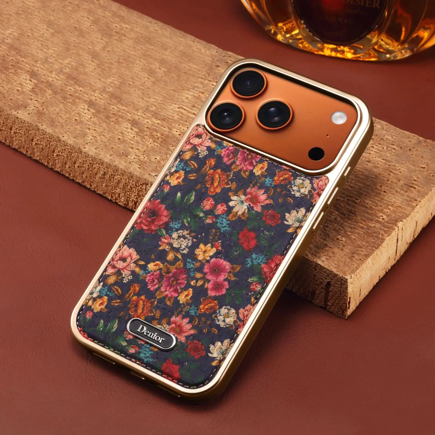 

Denior suitable for iPhone 17/16/15/14/13ProMax series cork material interchangeable magnetic wireless charging phone case