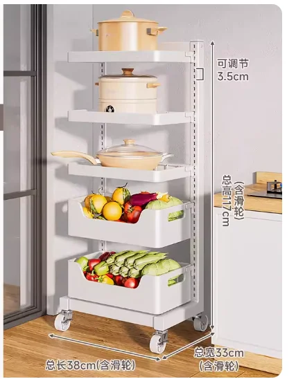 Kitchen storage shelf floor multi-layer pot rack splinted layer fruit and vegetable rack household multi-functional pot storage