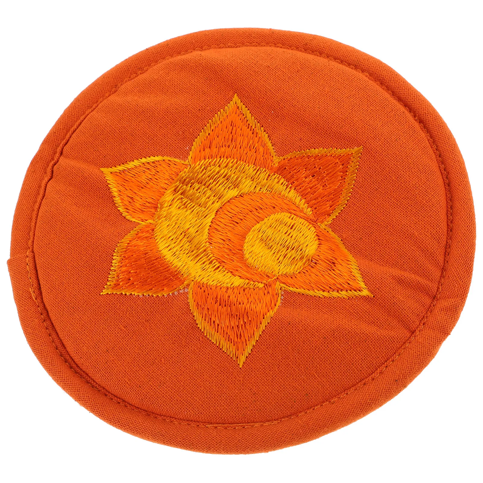 Buddha Sound Bowl Mat Round Religious Sound Bowl Cushion Prop Delicate Embroidery Chinese Buddhism Religious Cushion