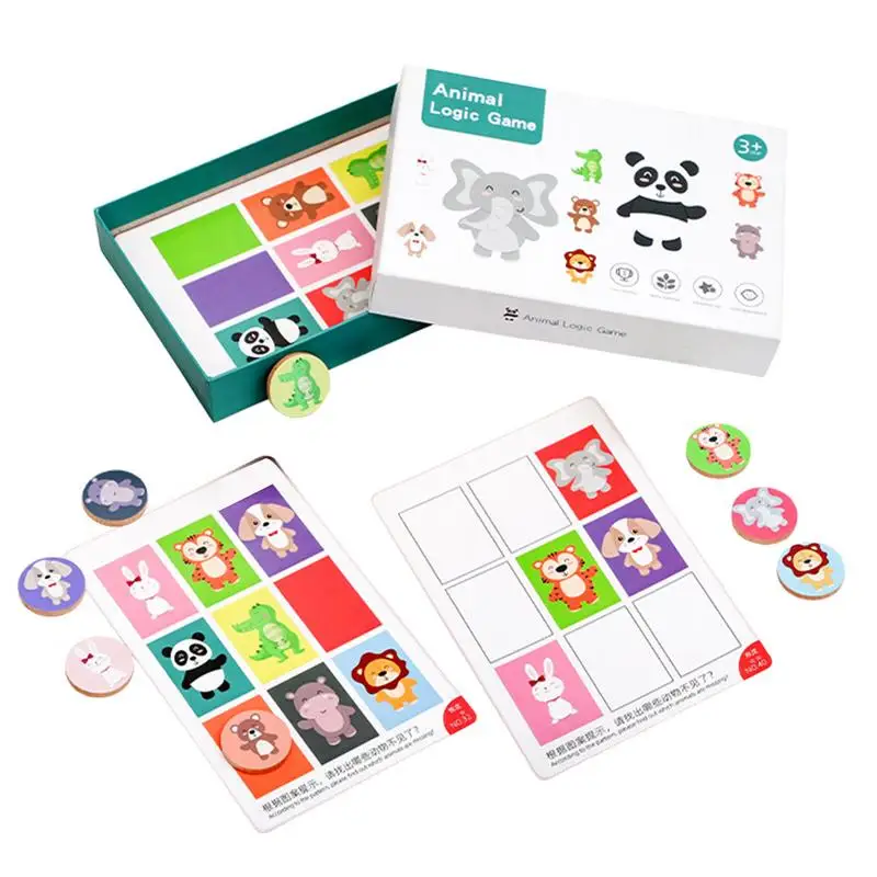 Animal Matching Cards Animal Matching Game For Kids Animal Position Order Logic Games Card Game Educational Toys For Preschool