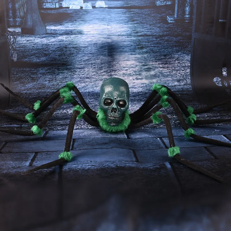 

Halloween horror props decoration simulation plush electric spider haunted house